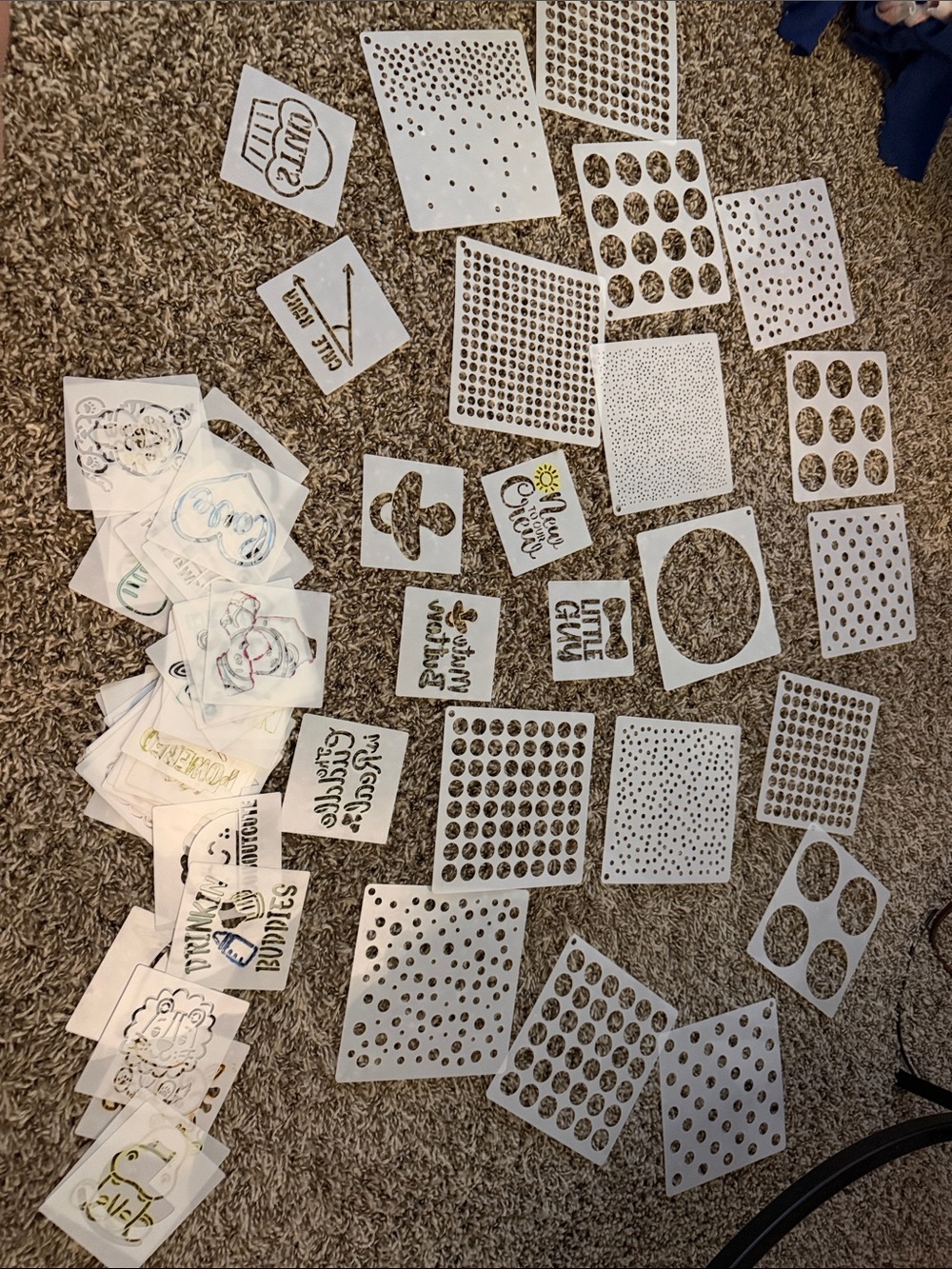 Assorted Onsie Stencils Templates - White
